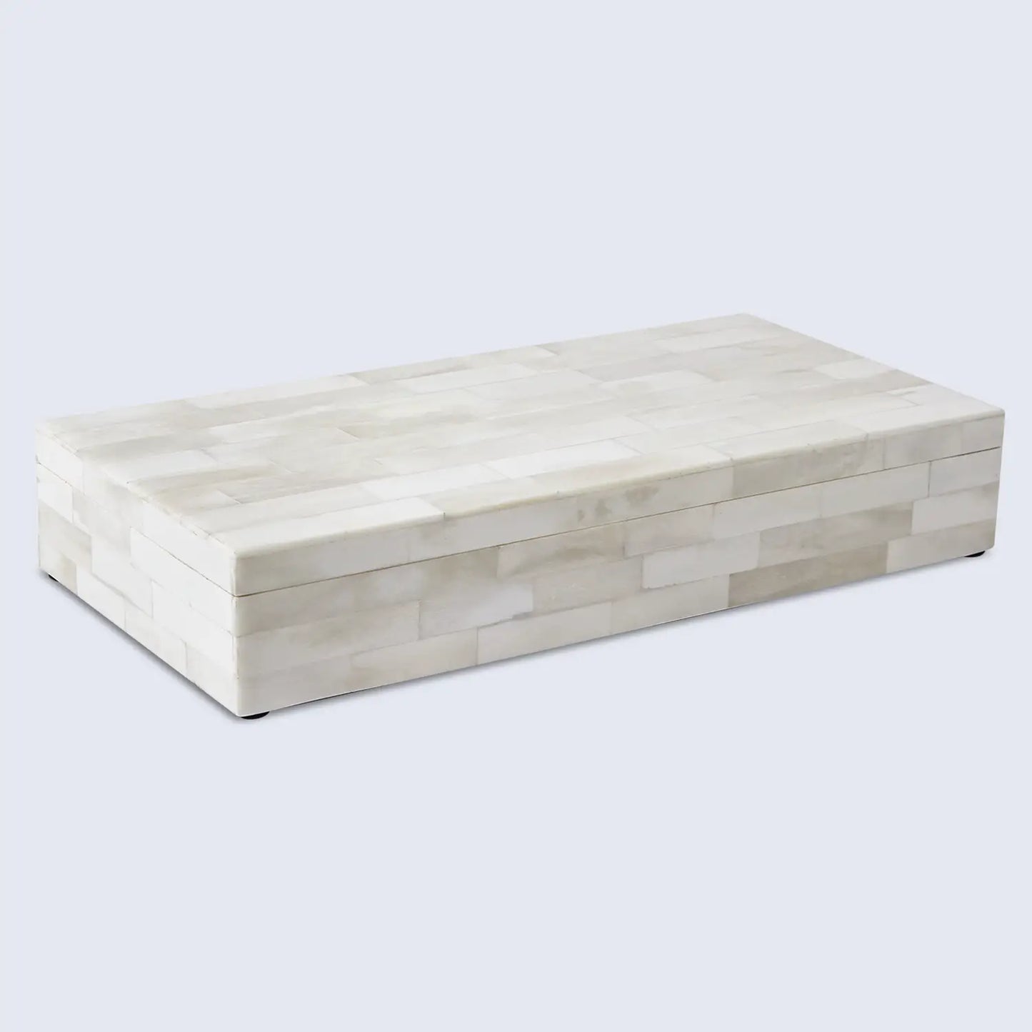 Decorative Boxes Plain White Pattern Bone Inlay Collection in 8 Sizes