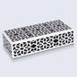 Shiraz Pattern Resin Inlay Decorative Storage Box – Black & White