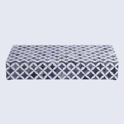 Star Pattern Bone & Resin Inlay Decorative Storage Box – Grey