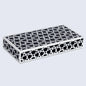 Decorative Boxes Zellij Pattern Resin Inlay Collection in 7 Sizes, Black & White
