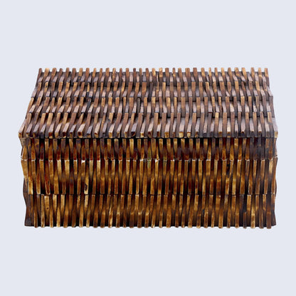 Decorative Boxes Mekong Lotus Pattern Bone Inlay & Brass Collection in 2 Sizes