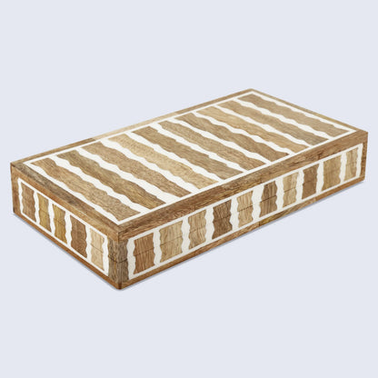 Kept Safari Resin Inlay & Wood Decorative Storage Wooden Box - 7 Size Options