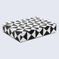 Decorative Boxes Triangle Pattern Resin Inlay Collection in 7 Sizes, Black & White