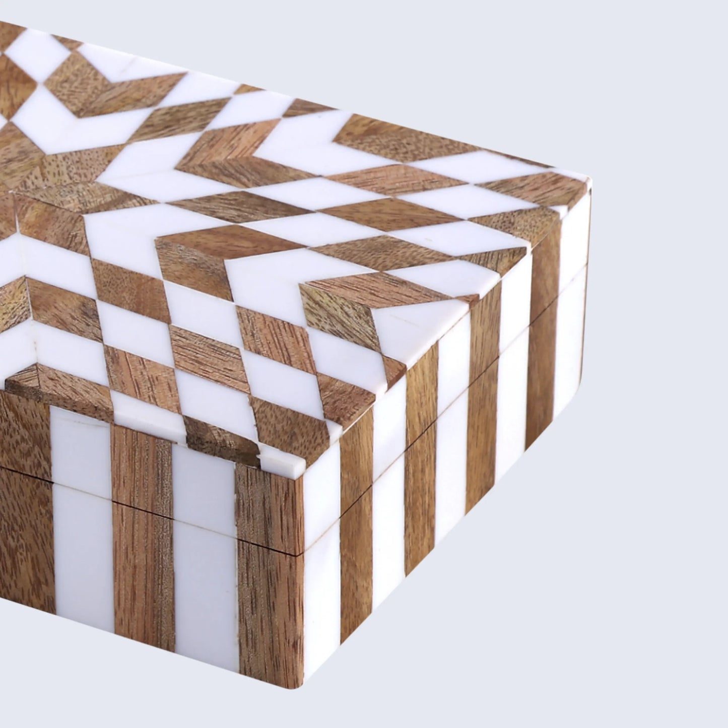 Decorative Boxes Estrella Trance Pattern Resin Inlay Collection in 8 x 5 x 2 inch