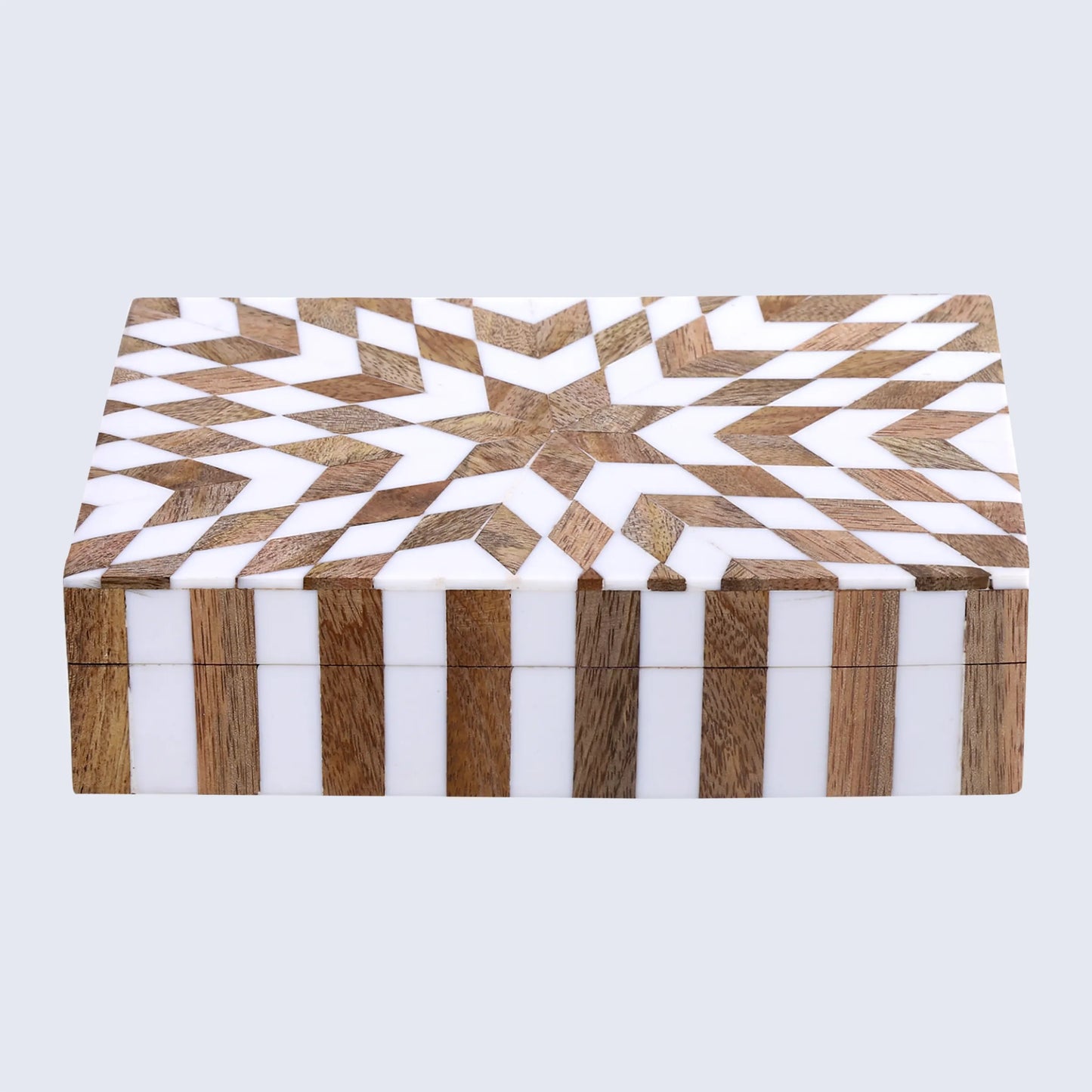 Decorative Boxes Estrella Trance Pattern Resin Inlay Collection in 8 x 5 x 2 inch