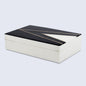 Decorative Boxes Kept Dapper Gent Pattern Resin Inlay & Brass Collection in 7 Sizes, Black & White