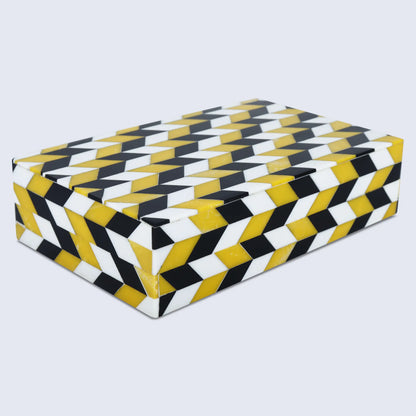 Marquet Artemis Pattern Resin Inlay Decorative Storage Box