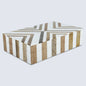 Marquet Chevron Resin & Wood Inlay Decorative Storage Box - 8 Sizes