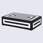 Decorative Boxes Medley Concentrics Pattern Resin Inlay Collection in 8 Sizes, Black & White