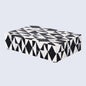 Decorative Boxes Medley Harlequin Pattern Resin Inlay Collection in 7 Sizes, Black & White