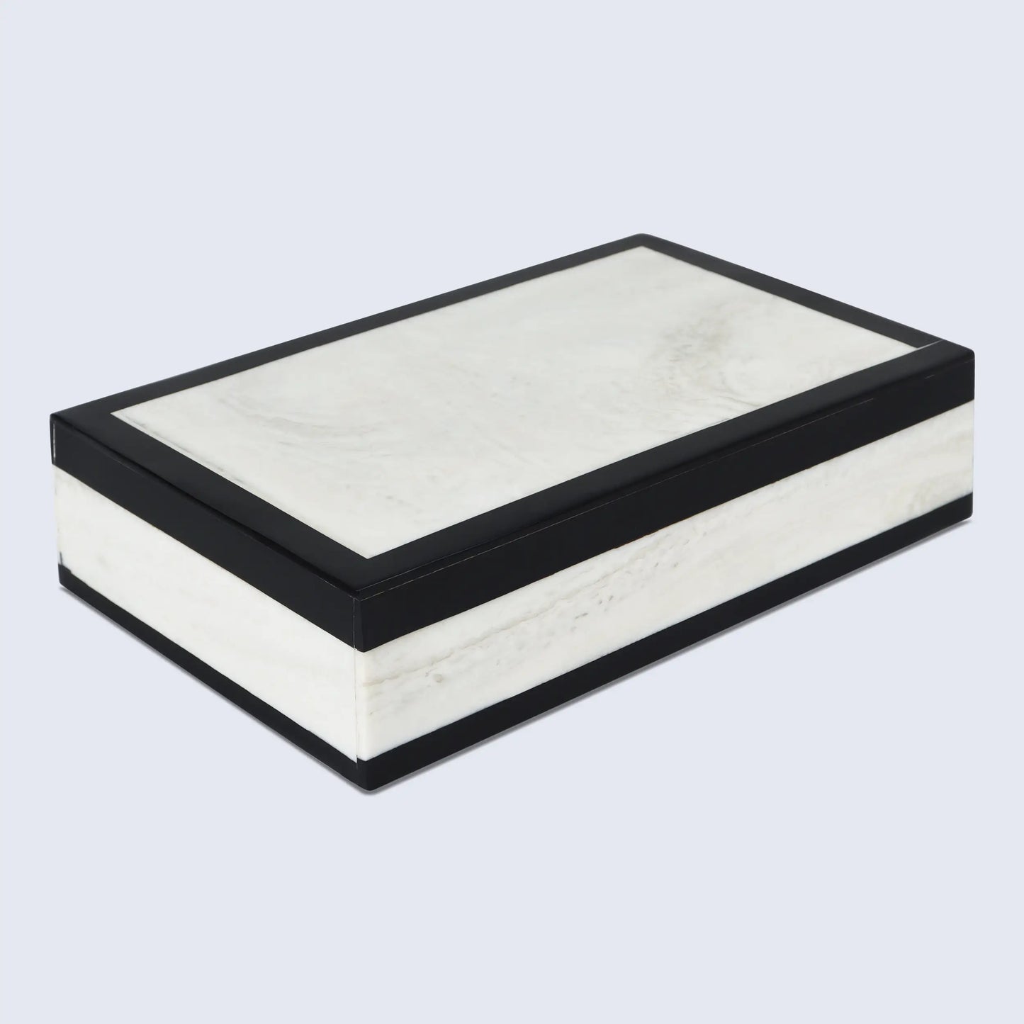 Decorative Boxes Mono Court Pattern Resin Inlay Collection in 7 Sizes