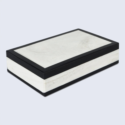 Decorative Boxes Mono Court Pattern Resin Inlay Collection in 7 Sizes