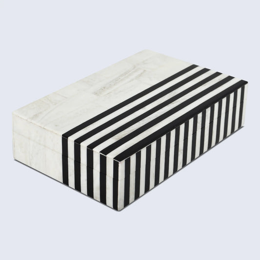 Decorative Boxes Mono Lead Pattern Resin Inlay Collection in 7 Sizes