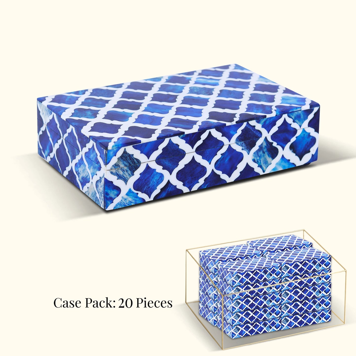 Decorative Box Mumtaz Blue, Pack of 20