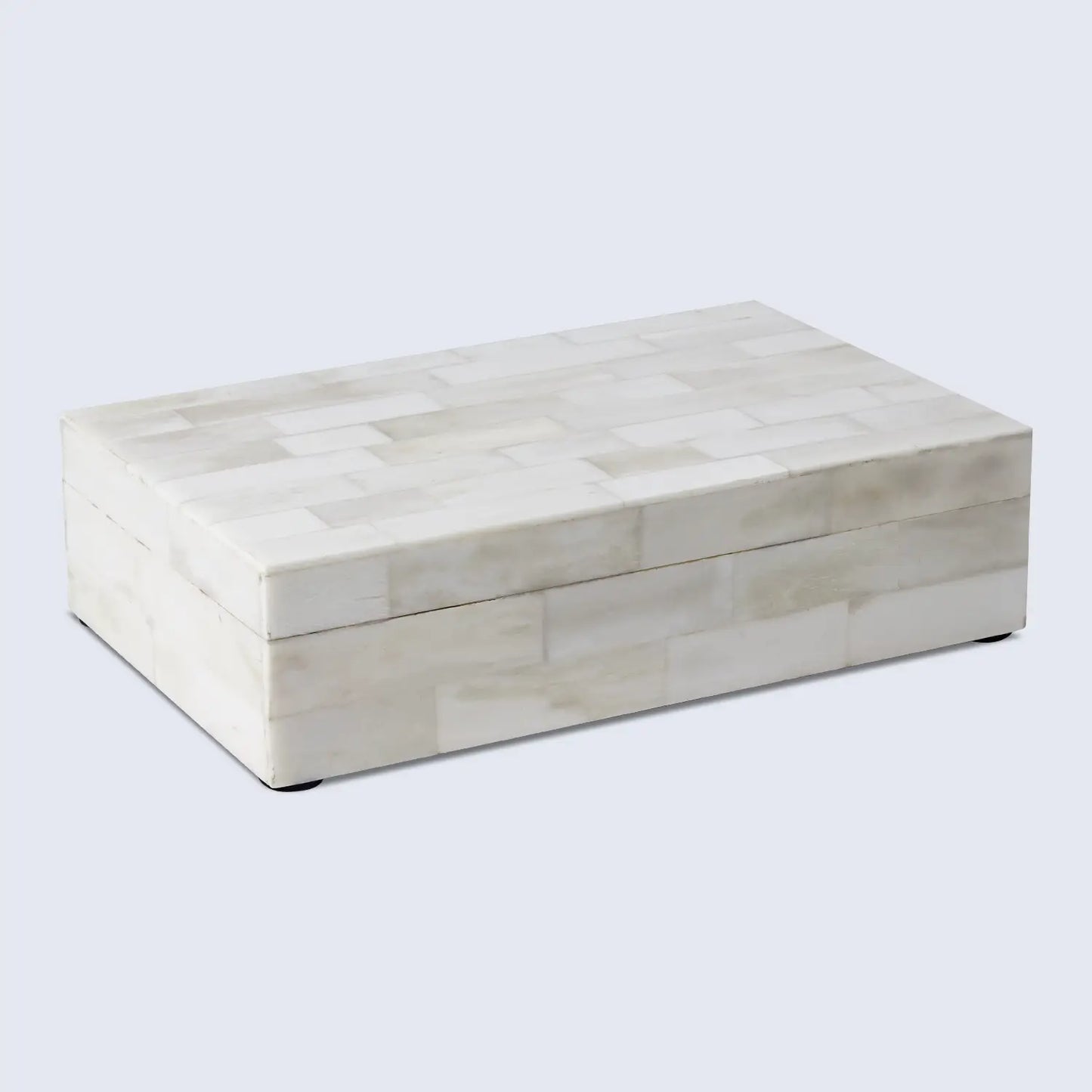 Decorative Boxes Plain White Pattern Bone Inlay Collection in 8 Sizes
