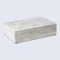 Decorative Boxes Plain White Pattern Bone Inlay Collection in 8 Sizes