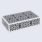 Shiraz Pattern Resin Inlay Decorative Storage Box – Black & White