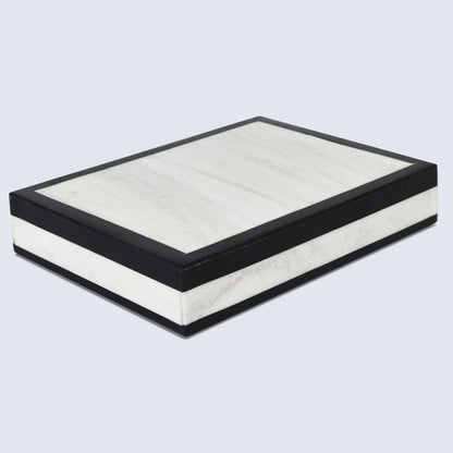 Decorative Boxes Mono Court Pattern Resin Inlay Collection in 7 Sizes