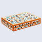 Decorative Boxes Mosaic Gold Pattern Pattern Resin Inlay Collection in 7 Sizes