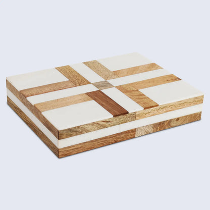 Patisserie Delight Resin & Wood Inlay Decorative Storage Box in 7 Sizes