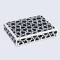 Decorative Boxes Zellij Pattern Resin Inlay Collection in 7 Sizes, Black & White