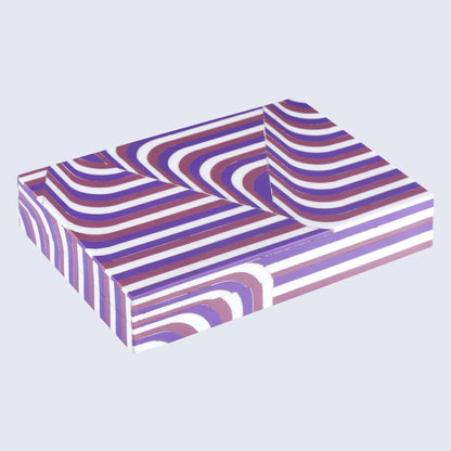 Decorative Box Carnaby Swing Pattern Resin Inlay Collection 8 x 6 x 1.5 inch