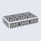 Shiraz Pattern Resin Inlay Decorative Storage Box – Black & White