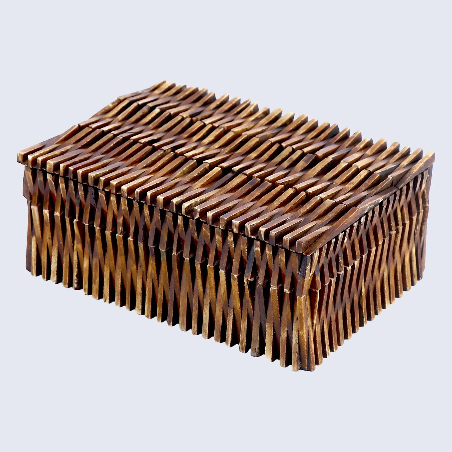 Decorative Boxes Mekong Lotus Pattern Bone Inlay & Brass Collection in 2 Sizes