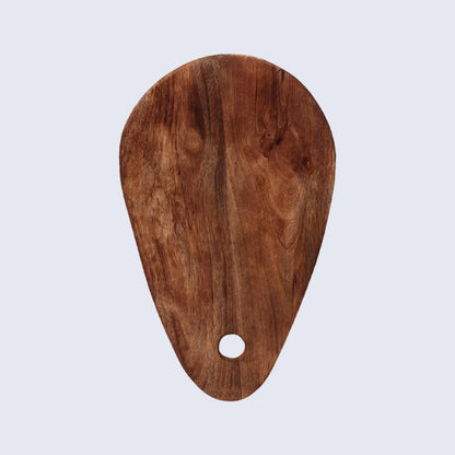 Chopping Board Teardrop Shape with Hanging Hole –Wood, in 15.75x9.75"