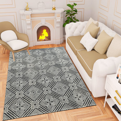 Premium Hand-Tufted Rug Made of 100% Wool  - Echos - 4x6 Feet