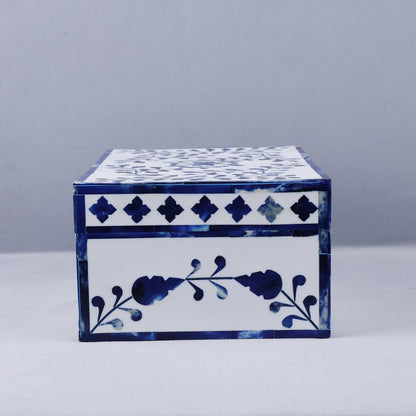 Handicrafts Home Alhambra Azul Decorative Storage Box with Lid