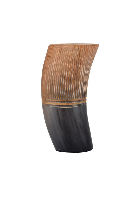 Horn Drinking Glasses - Holds Upto 10 oz, Striped