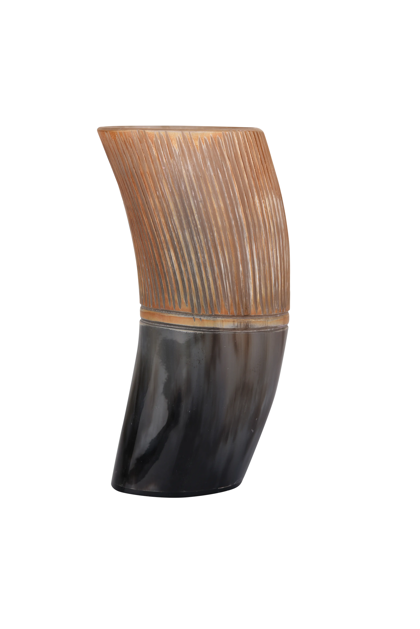 Horn Drinking Glasses - Holds Upto 10 oz, Striped