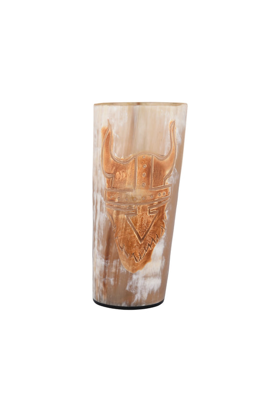 Horn Drinking Glasses - Holds Upto 10 oz, Skull Craft