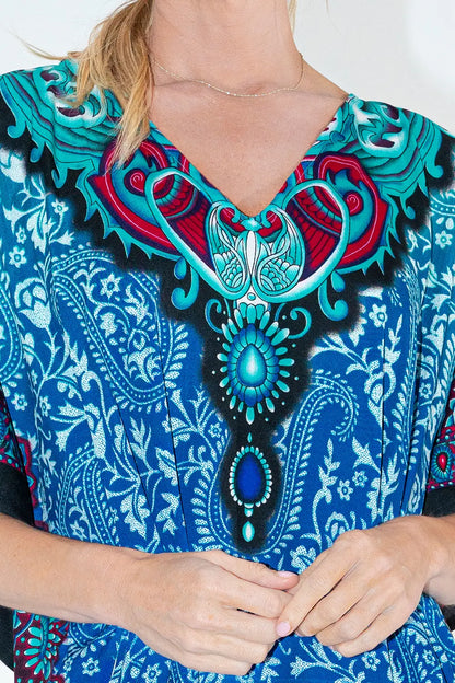 Women Long Kaftan Summer Holiday Caftan Dress in 4 Colors - S to 3XL