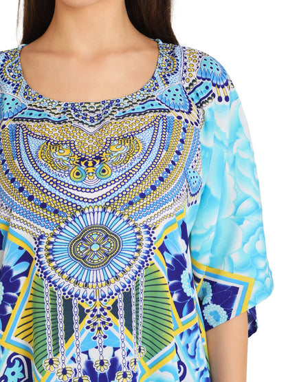 Women Long Kaftans Summer Holiday Caftan Dress 3 Colors S-3XL