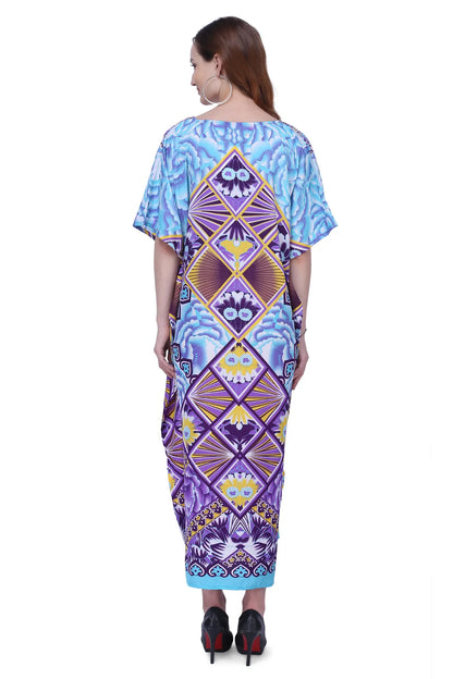 Women Long Kaftans Summer Holiday Caftan Dress 3 Colors S-3XL