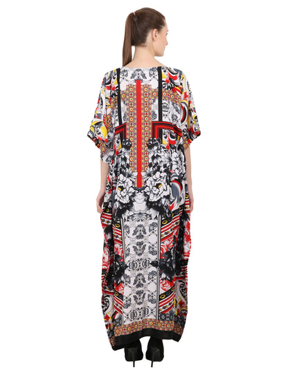 Women Long Kaftans Summer Holiday Caftan Dress 4 Colors S-3XL