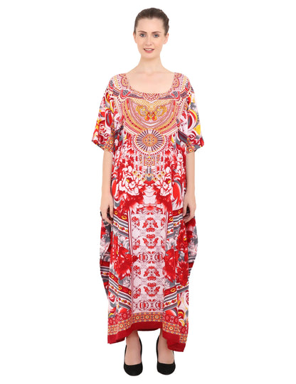 Women Long Kaftans Summer Holiday Caftan Dress 4 Colors S-3XL