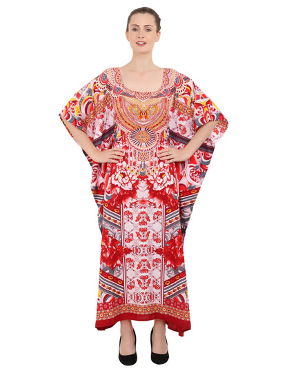 Women Long Kaftans Summer Holiday Caftan Dress 4 Colors S-3XL