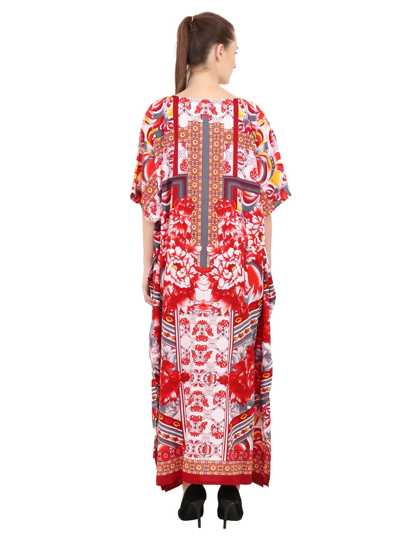 Women Long Kaftans Summer Holiday Caftan Dress 4 Colors S-3XL
