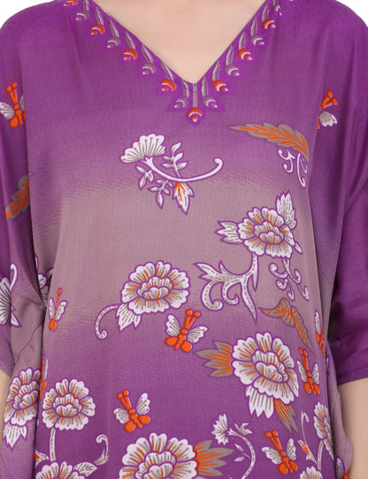 Women Long Kaftans Summer Holiday Caftan Dress 4 Colors S-3XL