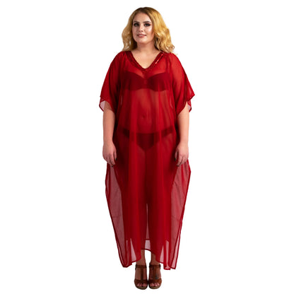 Women Long Kaftans Beach Caftan Dress 3 Colors S-3XL