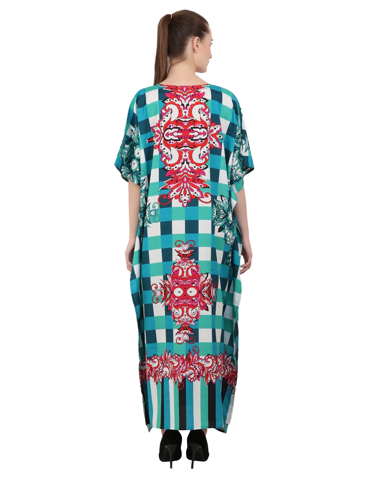 Women Long Kaftans Summer Holiday Caftan Dress 6 Colors S-3XL