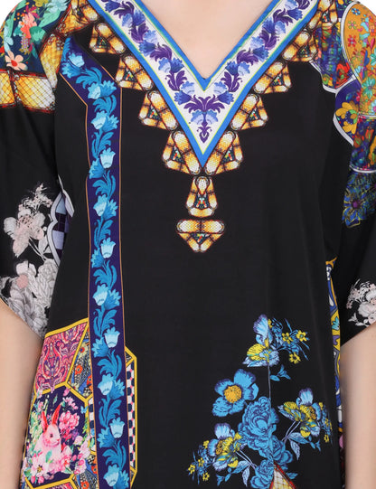 Women Long Kaftans Summer Holiday Caftan Dress 5 Colors S-3XL