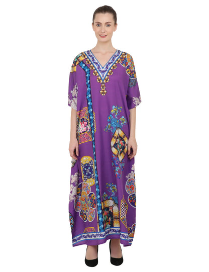 Women Long Kaftans Summer Holiday Caftan Dress 5 Colors S-3XL