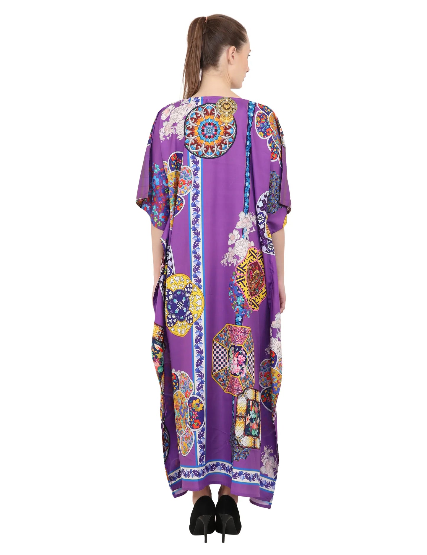 Women Long Kaftans Summer Holiday Caftan Dress 5 Colors S-3XL