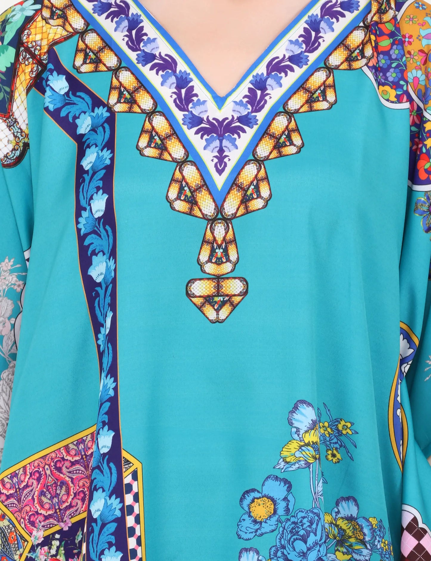 Women Long Kaftans Summer Holiday Caftan Dress 5 Colors S-3XL