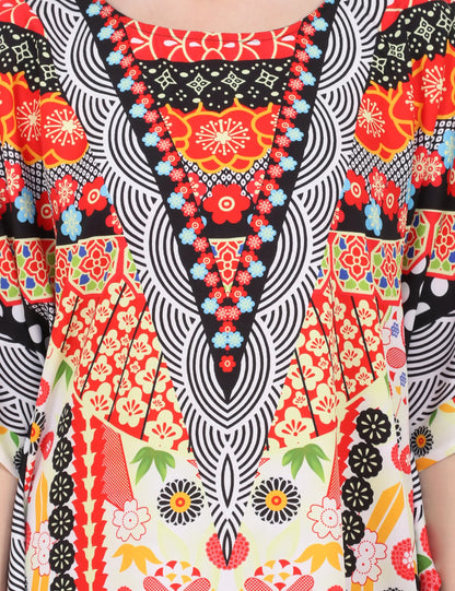 Women Long Kaftans Summer Holiday Caftan Dress Black S-3XL