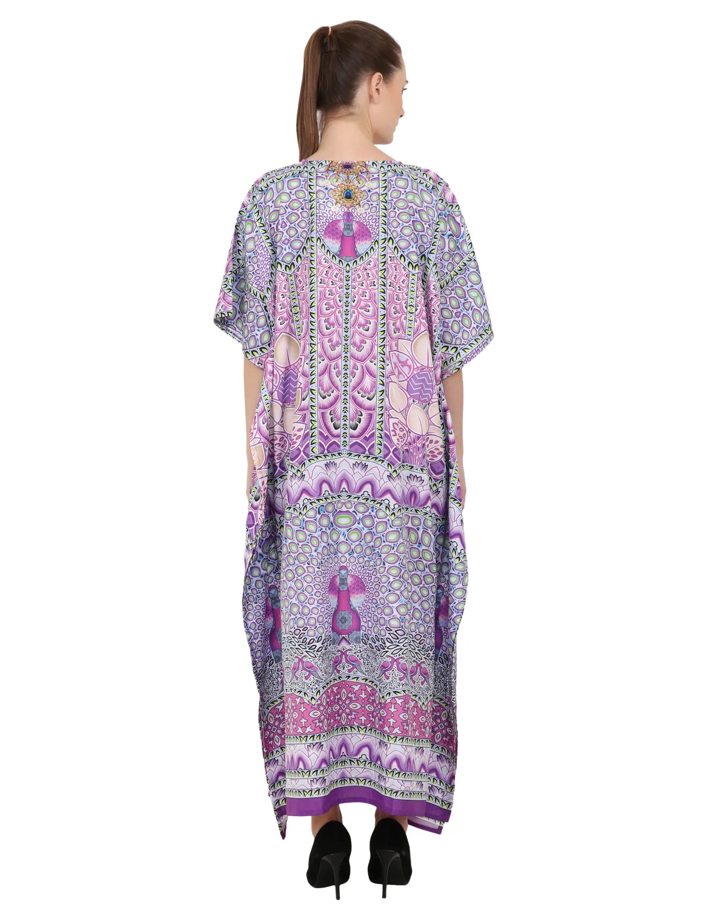 Women Long Kaftans Summer Holiday Caftan Dress 3 Colors S-3XL